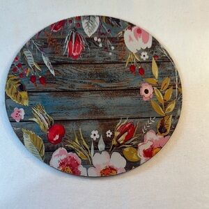 Mouse pad floral design 7.75 inches round